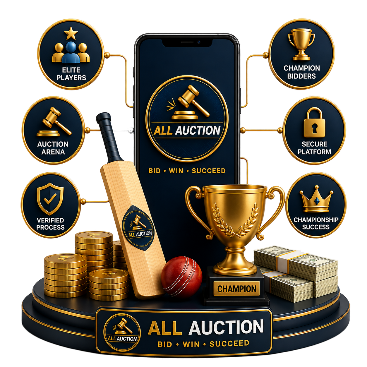 AllAuction Dashboard Mockup